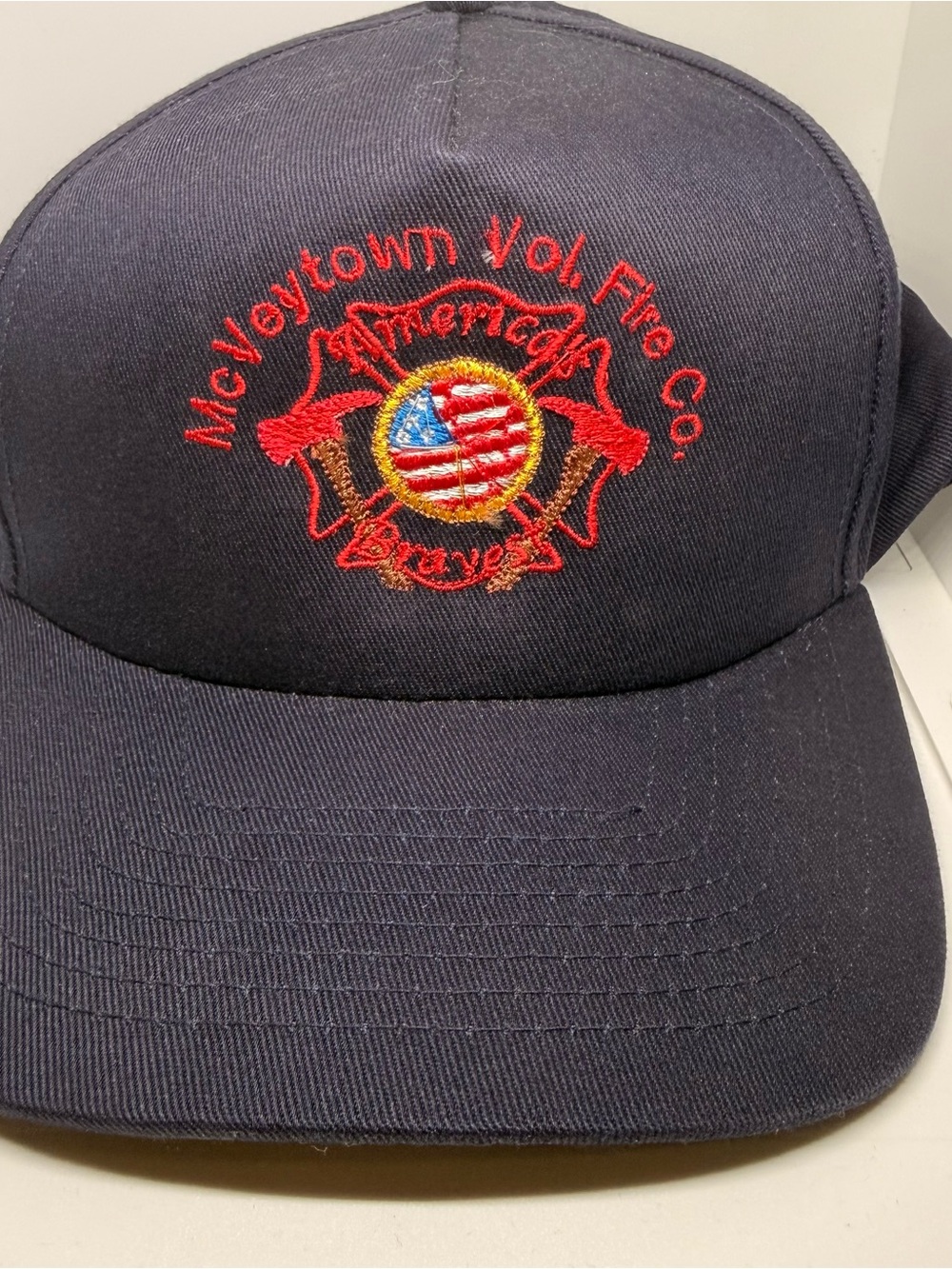 Vintage McVeytown Vol Fire Co Snapback Hat Toppers Pennsylvania Firefighter Cap